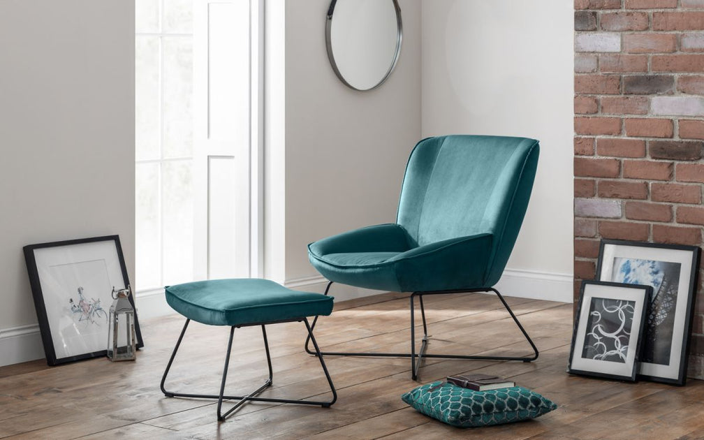 Milo Accent Chair with Stool