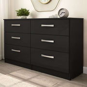 Lynx Black 6 Drawer Chest Of Drawers