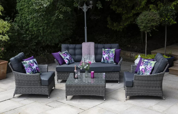 Mayberry Rattan Sofa, 2 Chairs & Coffee Table Garden Set