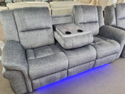 Burton 3+2 Seater Electric Reclining Sofa Set with LED Lights