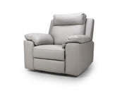 Enzo Reclining Leather Chair - Putty Grey