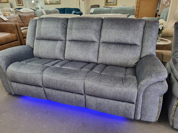 Burton 3+2 Seater Electric Reclining Sofa Set with LED Lights