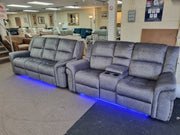 Burton 3+2 Seater Electric Reclining Sofa Set with LED Lights