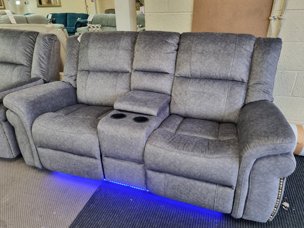 Burton 3+2 Seater Electric Reclining Sofa Set with LED Lights