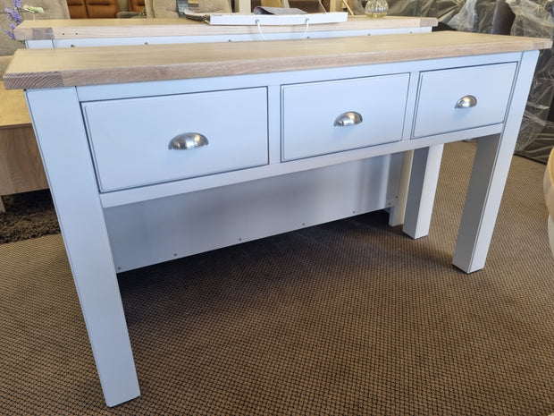 Symphony 3 Drawer Console Table Dove grey & Light Oak