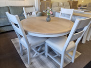 Symphony Round Dining Table & Chairs - Dove Grey & Light Oak