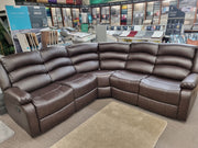 Vin Brown Reclining Corner Sofa