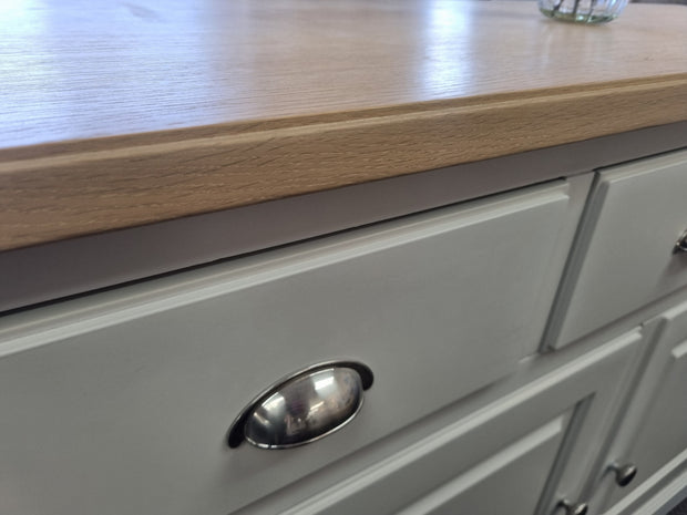 Symphony 3 Drawer Console Table Dove grey & Light Oak
