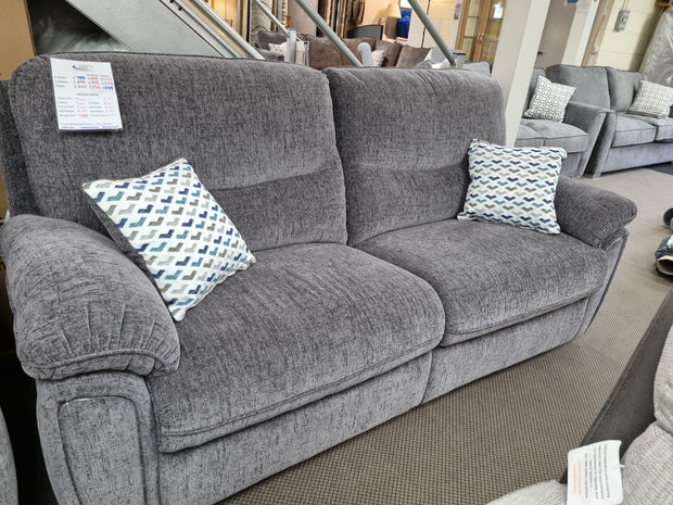 Melody 3 Seater Sofa in Loano Grey Fabric