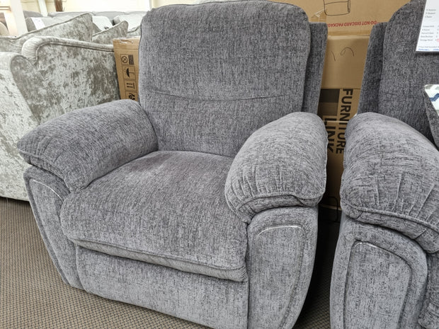 Melody Electric Recliner Chair in Loano Grey