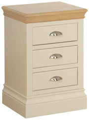 Lundy Painted 3 Drawer Bedside Table