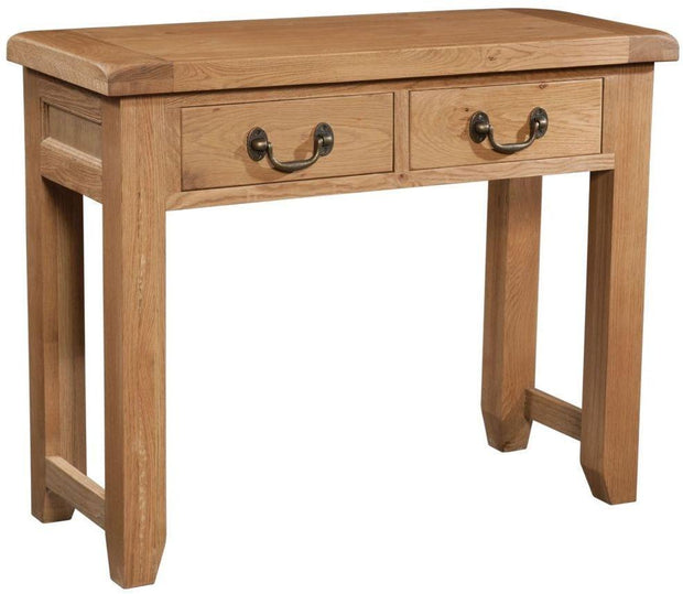 Somerset Oak 2 Drawer Console Table