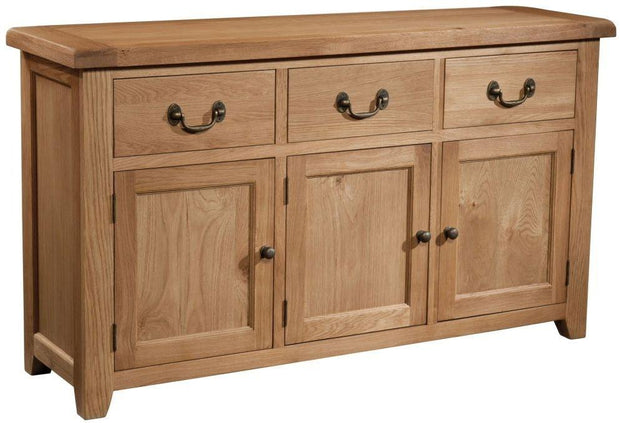 Somerset Oak 3 Door 3 Drawer Sideboard