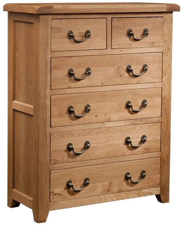 Somerset Oak 4+2 Chest of Drawers