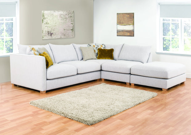 Carter 2 by 1 Seater and Footstool Right Hand Facing Corner Group