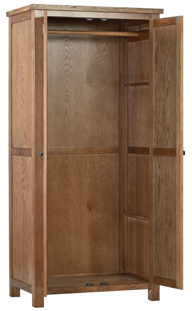 Dorset Rustic Oak Ladies Wardrobe