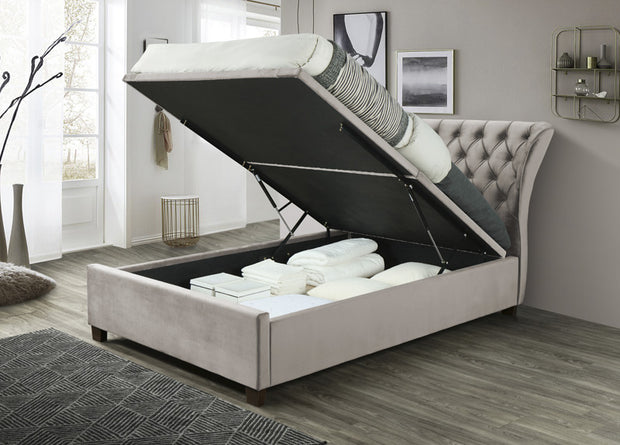 Jorge Ottoman Fabric Bed Frame - FREE DELIVERY