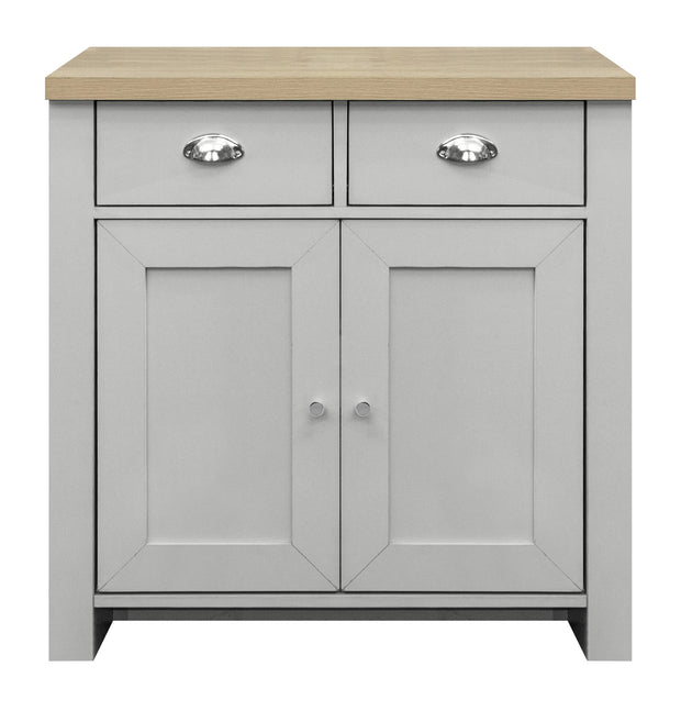 Highgate 2 Door 2 Drawer Sideboard -  Grey & Oak