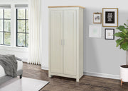 Highgate 2 Door Wardrobe - Cream & Oak