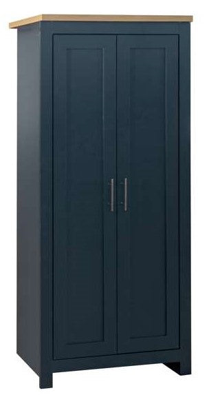 Highgate 2 Door Wardrobe -  Navy & Oak