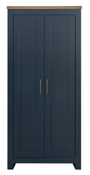 Highgate 2 Door Wardrobe -  Navy & Oak