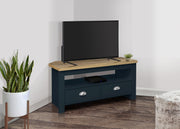 Highgate Corner TV Unit - Navy & Oak