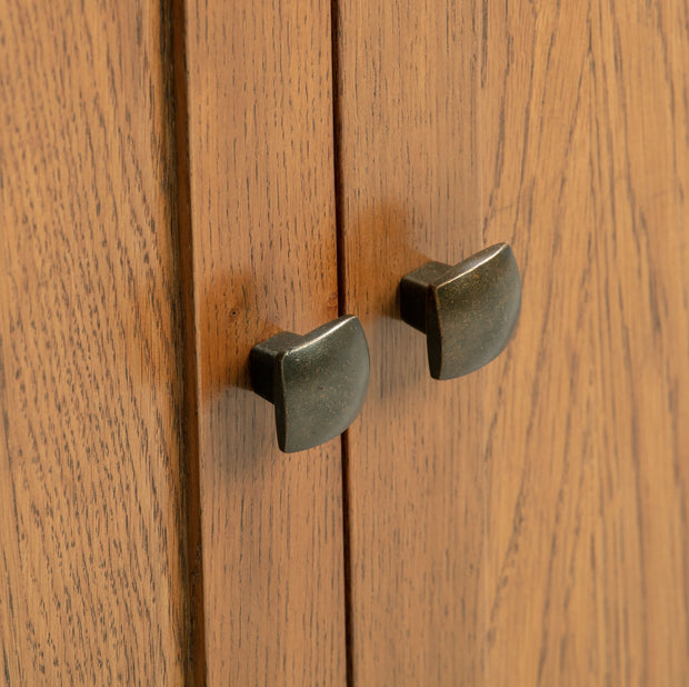 Dorset Rustic Oak Glass Door Display Cabinet