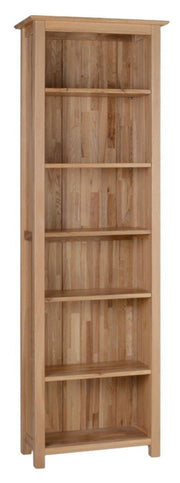 New Oak 6ft Narrow Bookcase