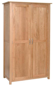 New Oak All Hanging Double Wardrobe