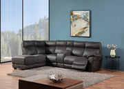 Odyssey - Grey Leather Modular Corner Sofa