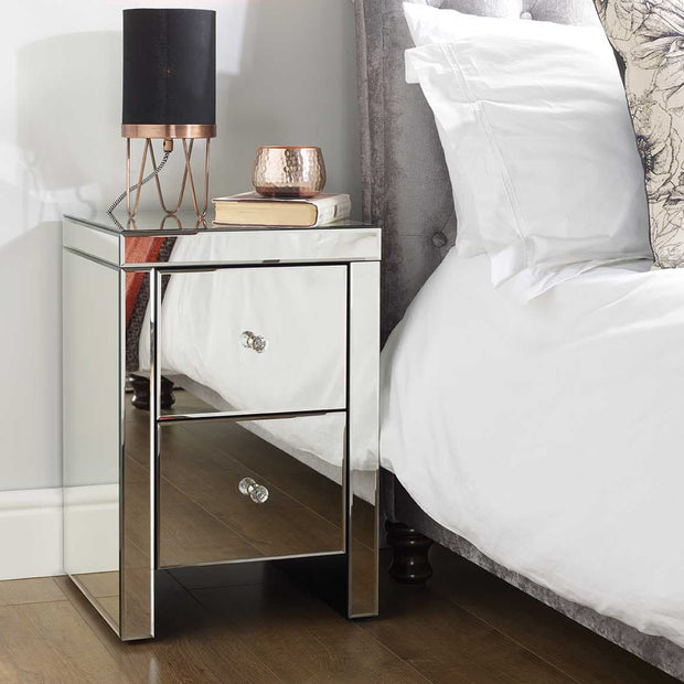 Seville 2 Drawer Bedside Table