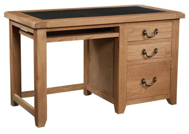 Somerset Oak Single Pedestal Computer Desk