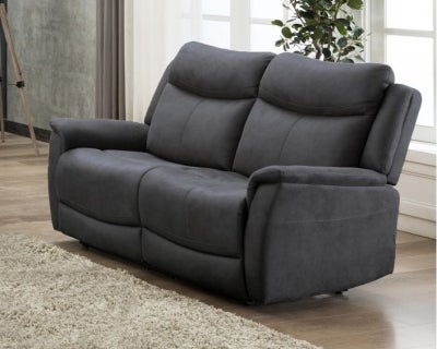 Arizona 2 Seater Sofa - Slate Grey - Manual Reclining