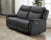 Arizona 2 Seater Sofa - Slate Grey - Manual Reclining