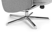Aura Reclining Swivel Chair with Stool