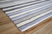 Range 6 - 100% Wool Rug - Grey Stripe