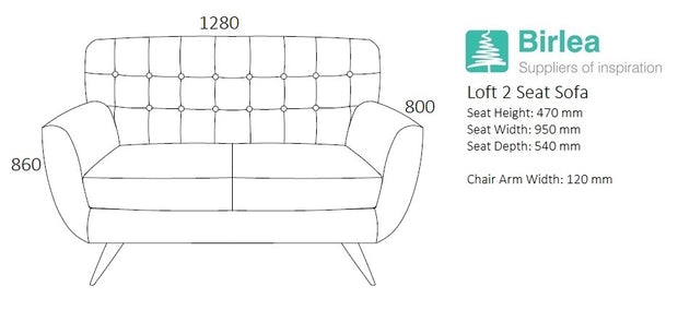 Loft 2 Seater Sofa