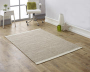 Range 2 - Brown Flat Weave Rug 100% Wool