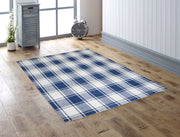 Range 11 - Tartan, 100% Wool Rug -Tartan Blue