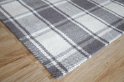 Range 11 - Tartan, 100% Wool Rug -Tartan Grey
